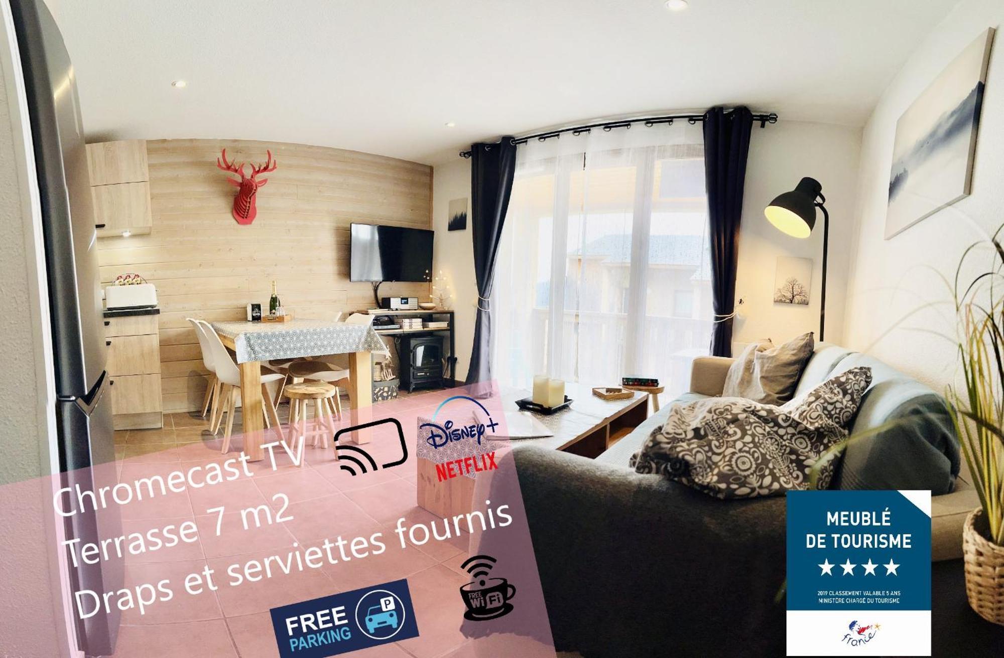 Superbe T3 - Piscine chauffée&sauna - Wifi&Netflix/Disney+ - Lou Castelou Les Angles  Esterno foto